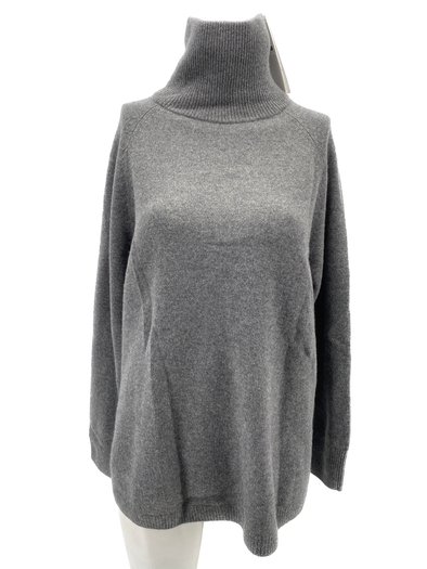 Pull gris col roulé