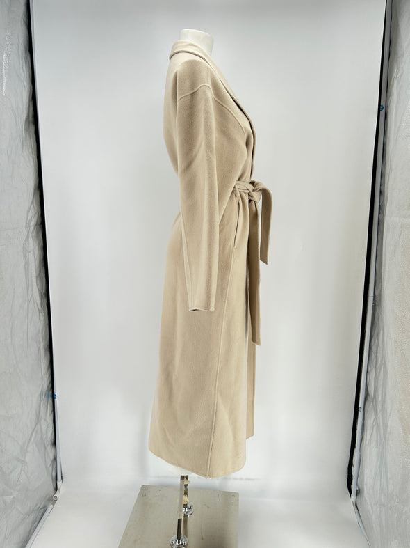Trench-coat en laine beige