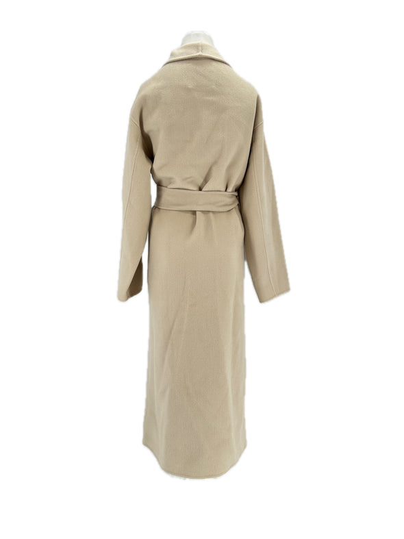 Trench-coat en laine beige