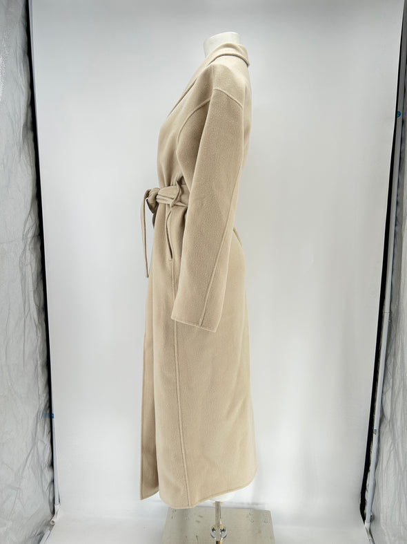 Trench-coat en laine beige