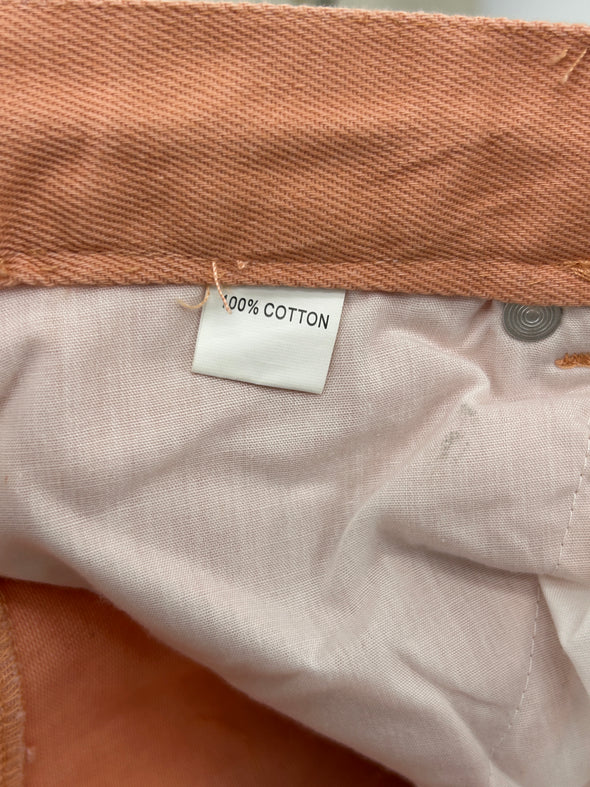 Jean orange brodé