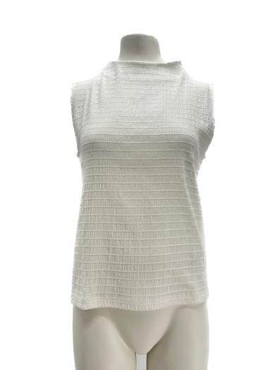 Top blanc texturé "Kidera"