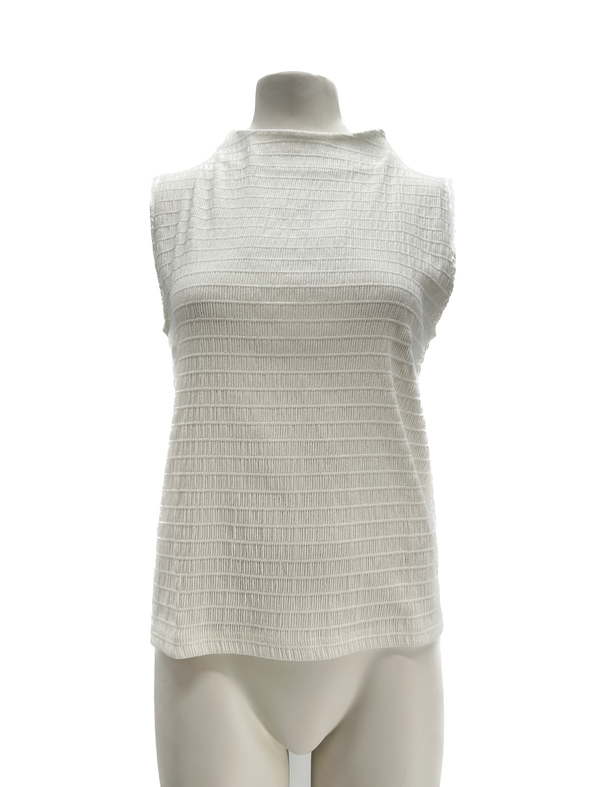 Top blanc texturé "Kidera"
