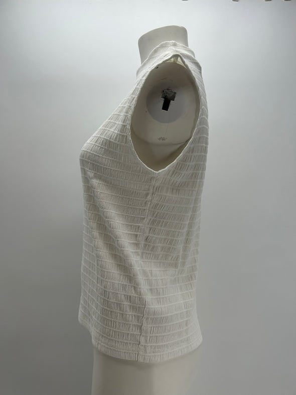 Top blanc texturé "Kidera"