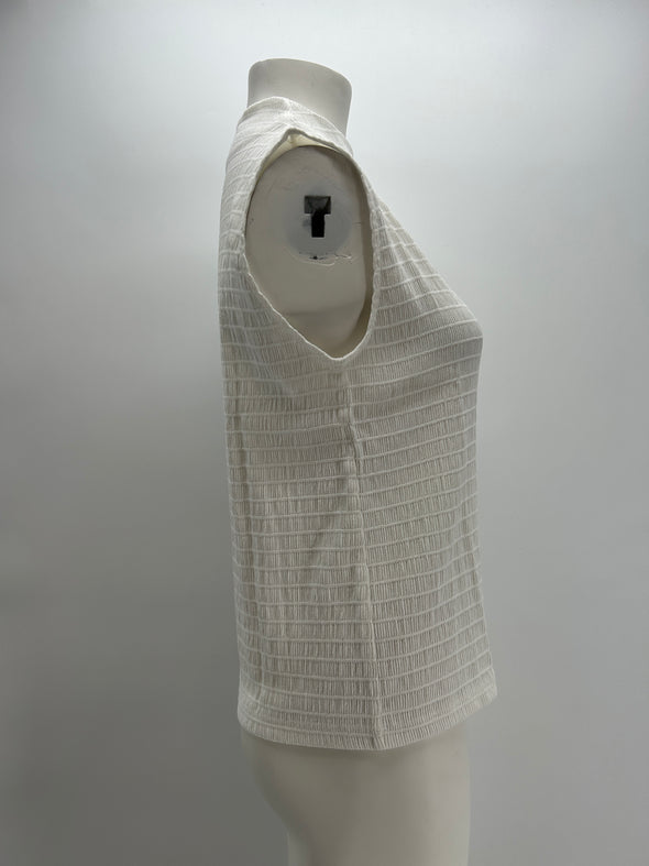 Top blanc texturé "Kidera"