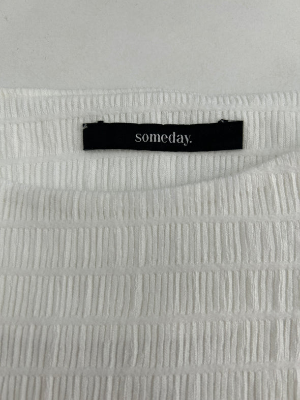 Top blanc texturé "Kidera"
