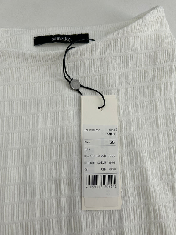 Top blanc texturé "Kidera"