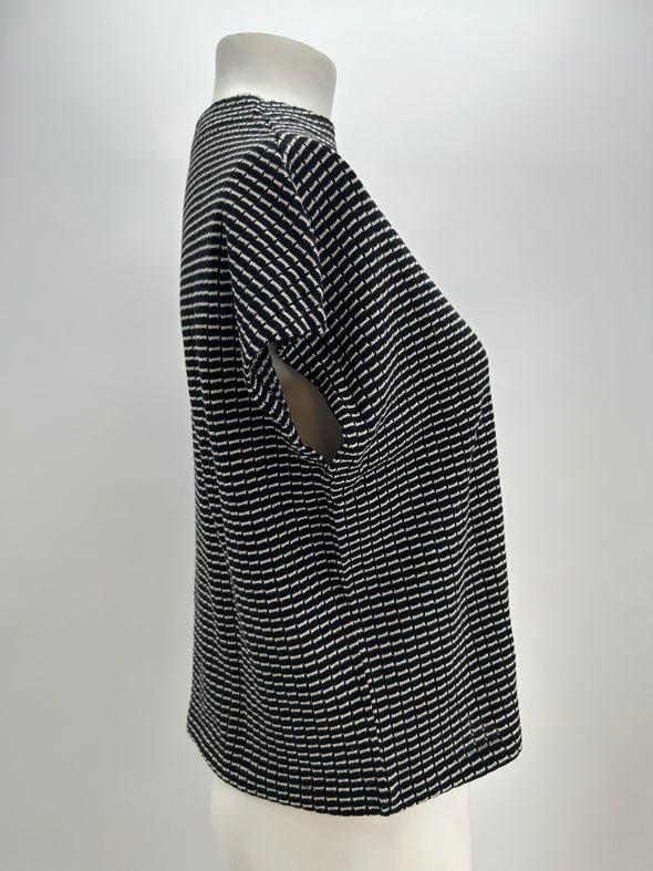 Top en maille bicolore