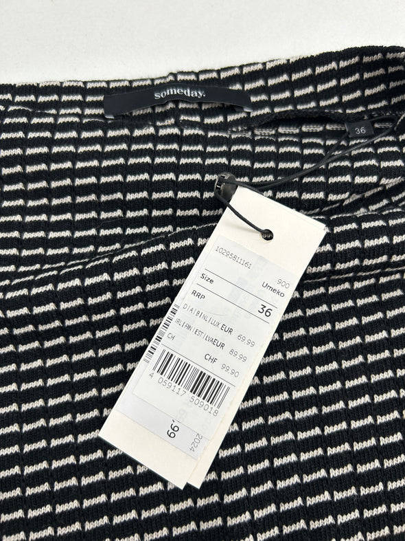 Top en maille bicolore