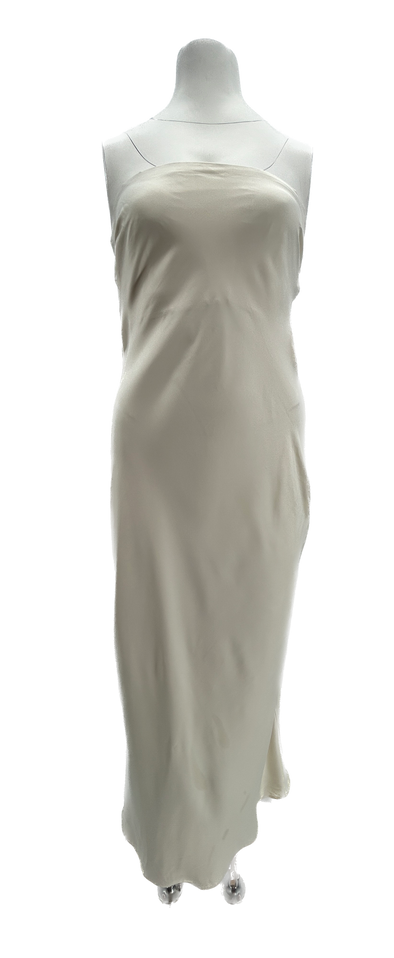 Robe bustier satinée blanche