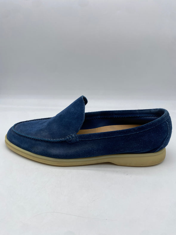 Mocassins en daim bleues roi