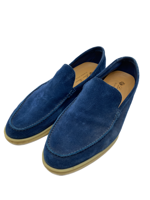 Mocassins en daim bleues roi