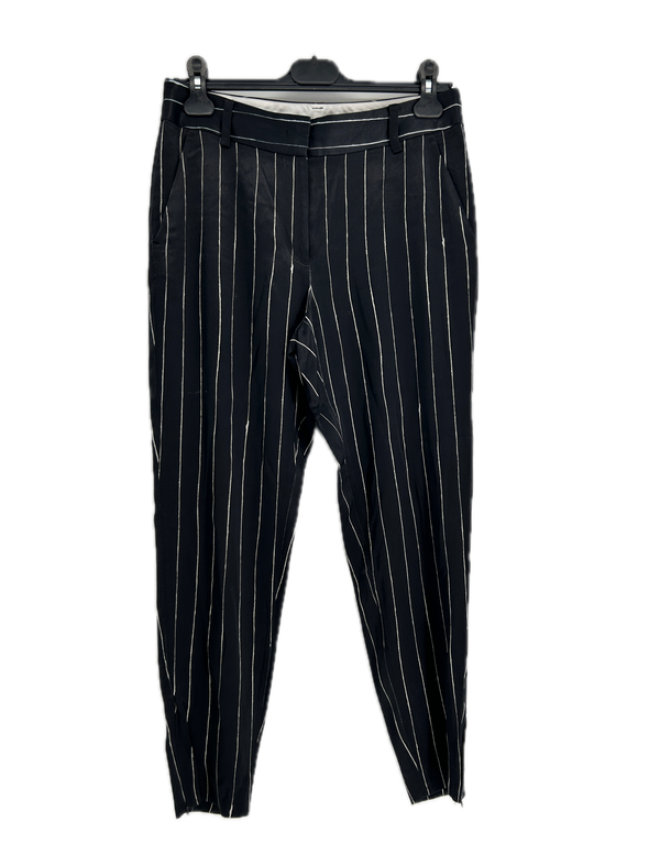 Pantalon noir rayé