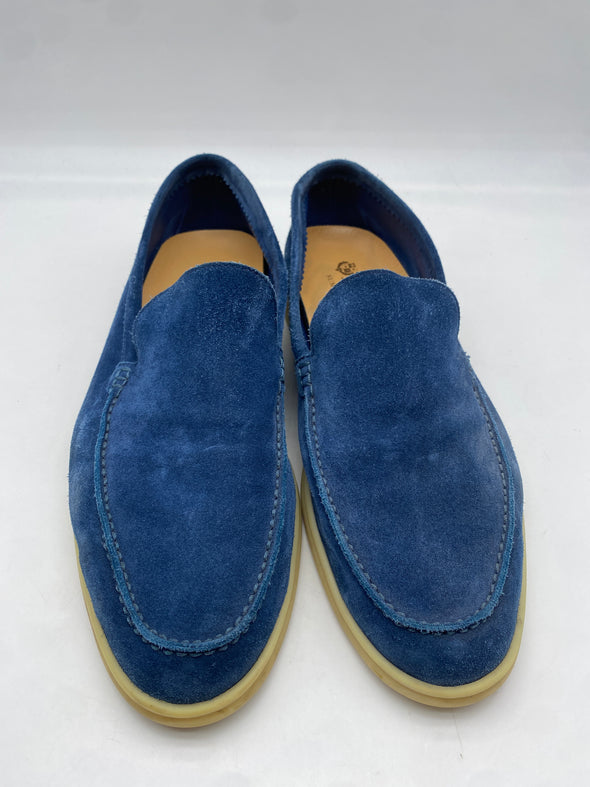 Mocassins en daim bleues roi