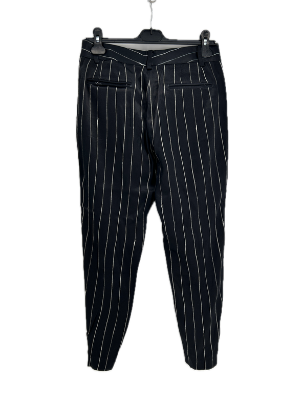 Pantalon noir rayé