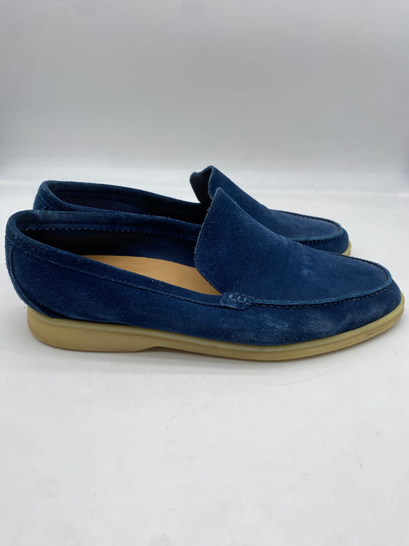 Mocassins en daim bleues roi