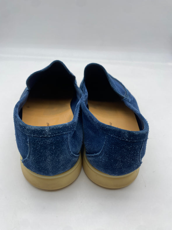 Mocassins en daim bleues roi