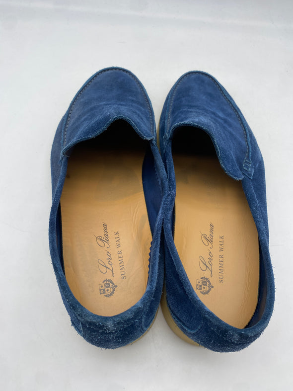 Mocassins en daim bleues roi