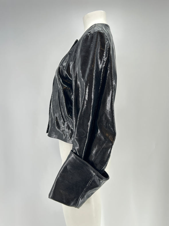 Veste en cuir "Gabrielle"