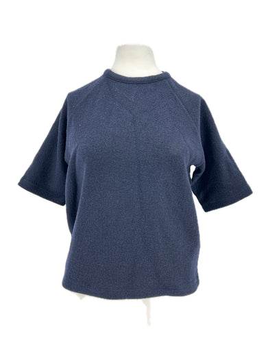 Top marine à manches courtes