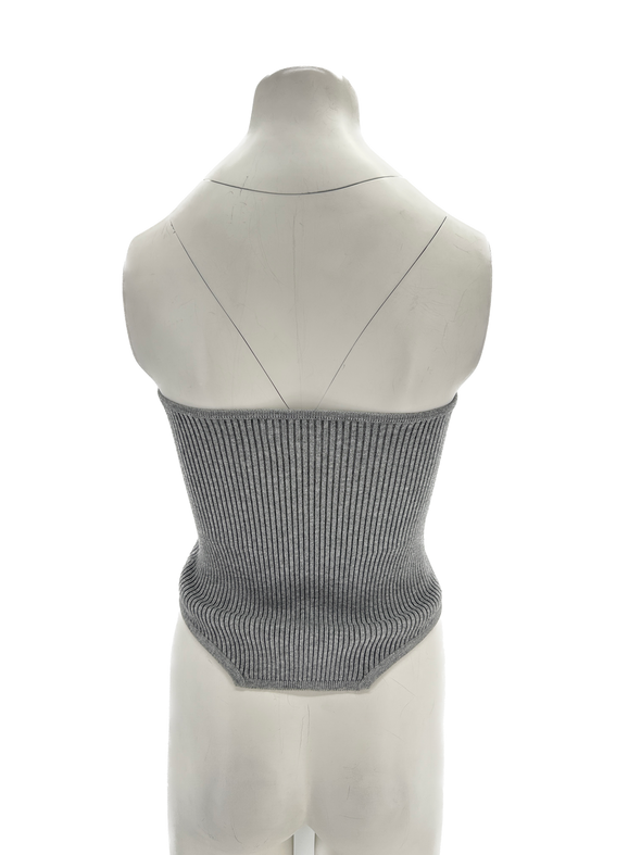 Top bustier gris