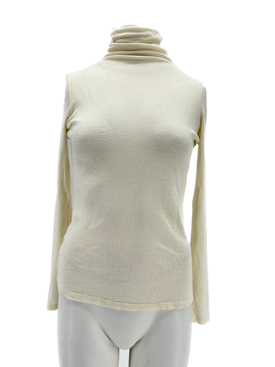 Top coulé roulé blanc