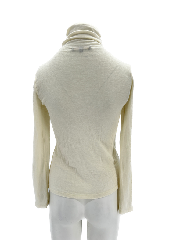 Top coulé roulé blanc