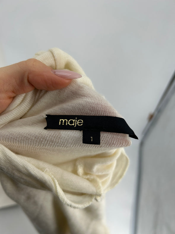 Top coulé roulé blanc