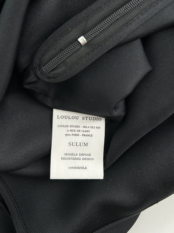 Robe en soie noire "Sulum"