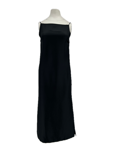 Robe en soie noire "Sulum"