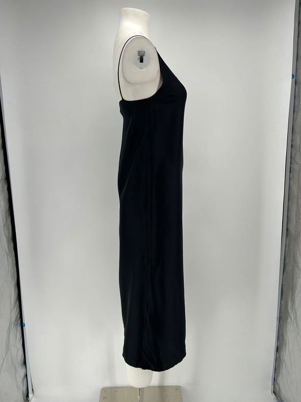 Robe en soie noire "Sulum"