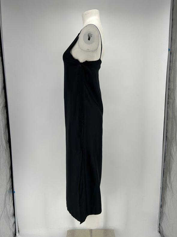 Robe en soie noire "Sulum"