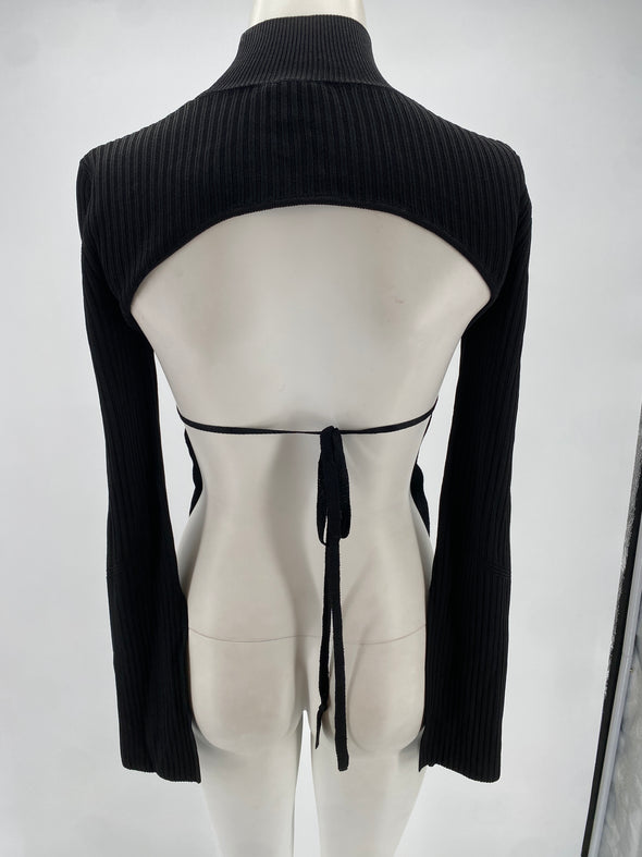 Top à manches longues dos nu