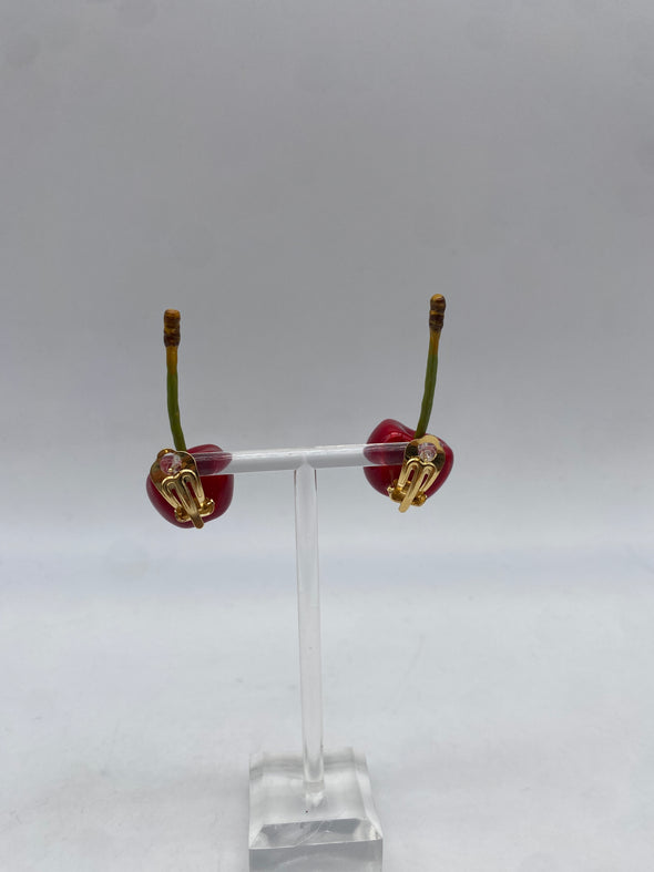 Boucles d'oreilles cerise