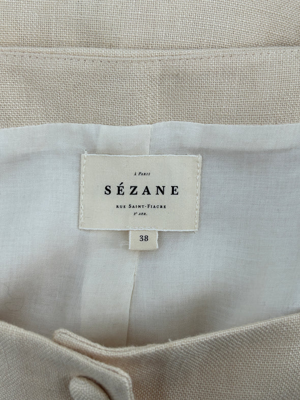 Top en lin beige