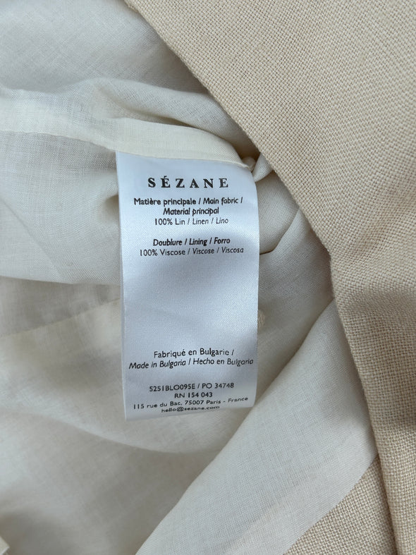 Top en lin beige