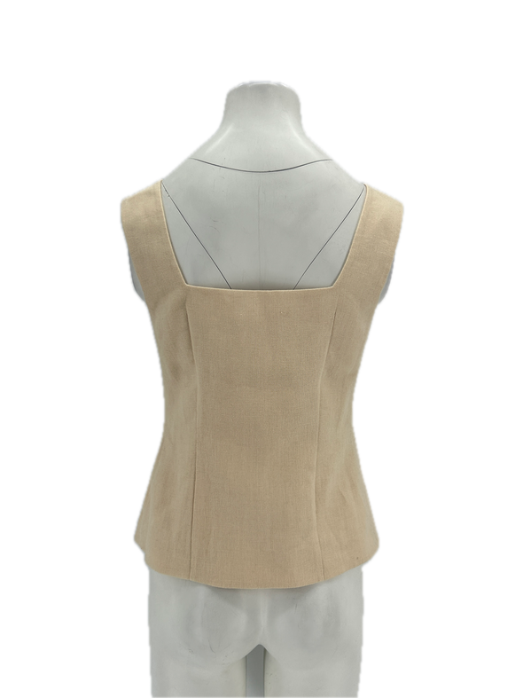 Top en lin beige