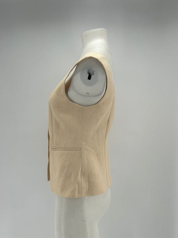 Top en lin beige