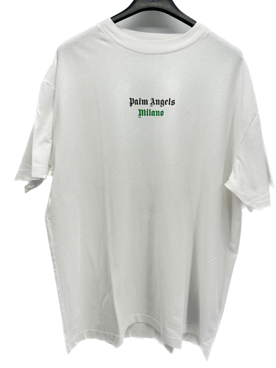 T-shirt blanc avec motif palmier