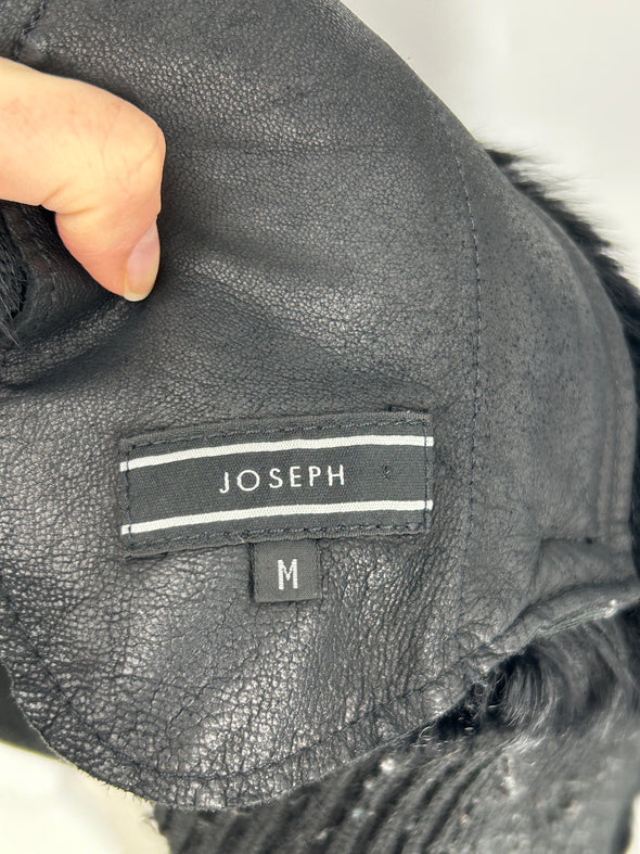 Veste cuir et fourrure