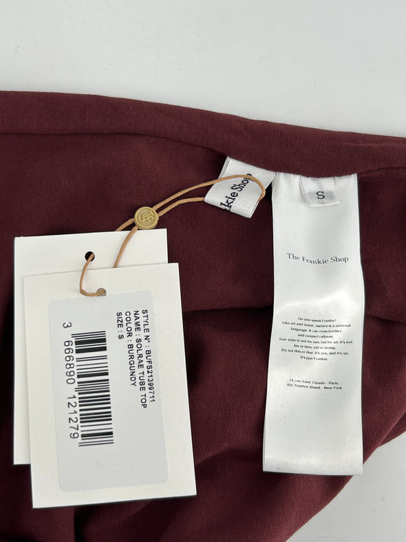 Top bustier bordeaux "SOLRAE"