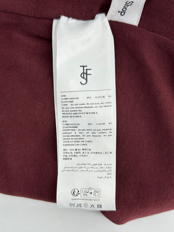 Top bustier bordeaux "SOLRAE"