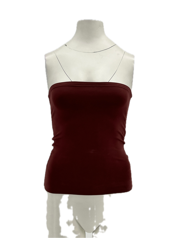 Top bustier bordeaux "SOLRAE"
