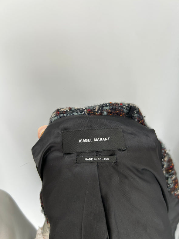 Veste à capuche en tweed