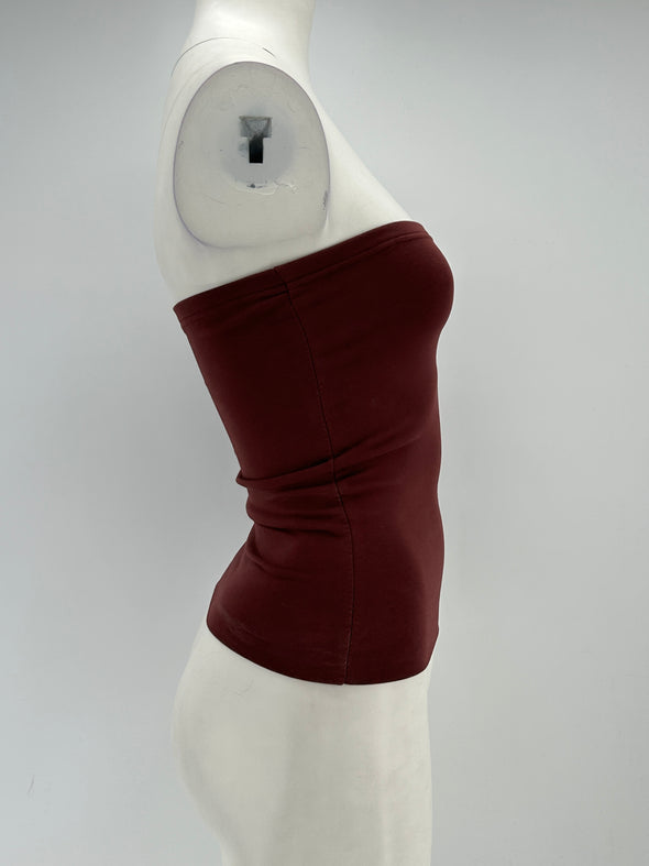 Top bustier bordeaux "SOLRAE"