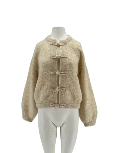 Pull en mohair beige