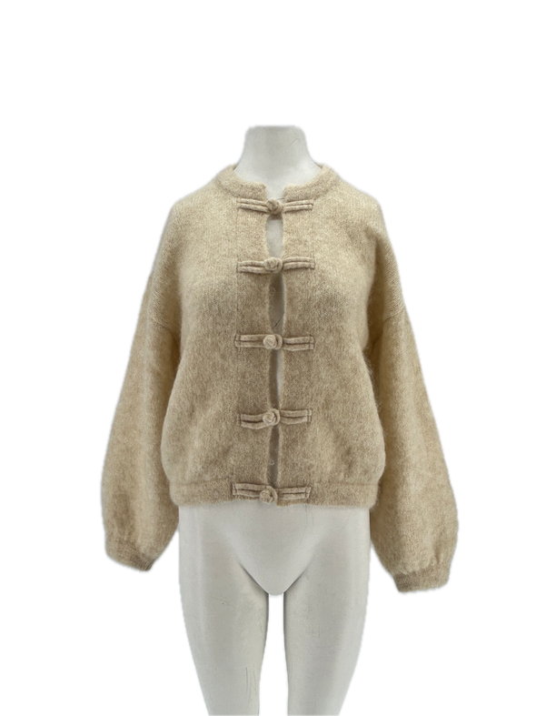 Pull en mohair beige