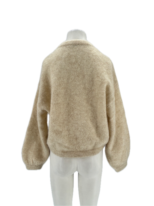 Pull en mohair beige