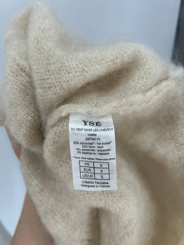 Pull en mohair beige