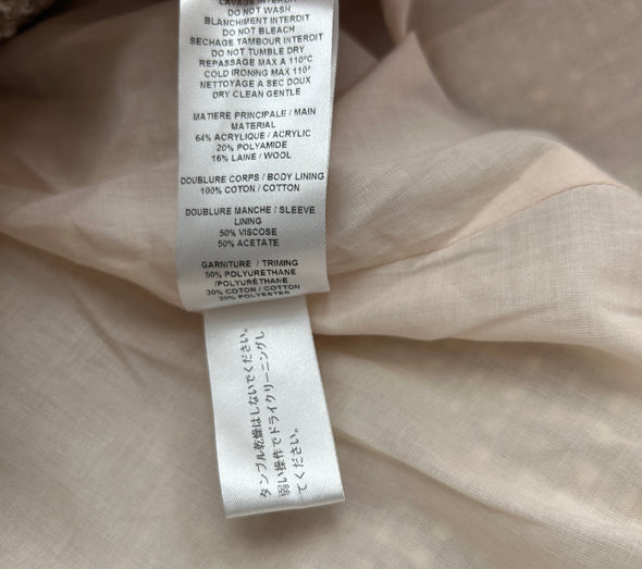 Manteau long chiné beige